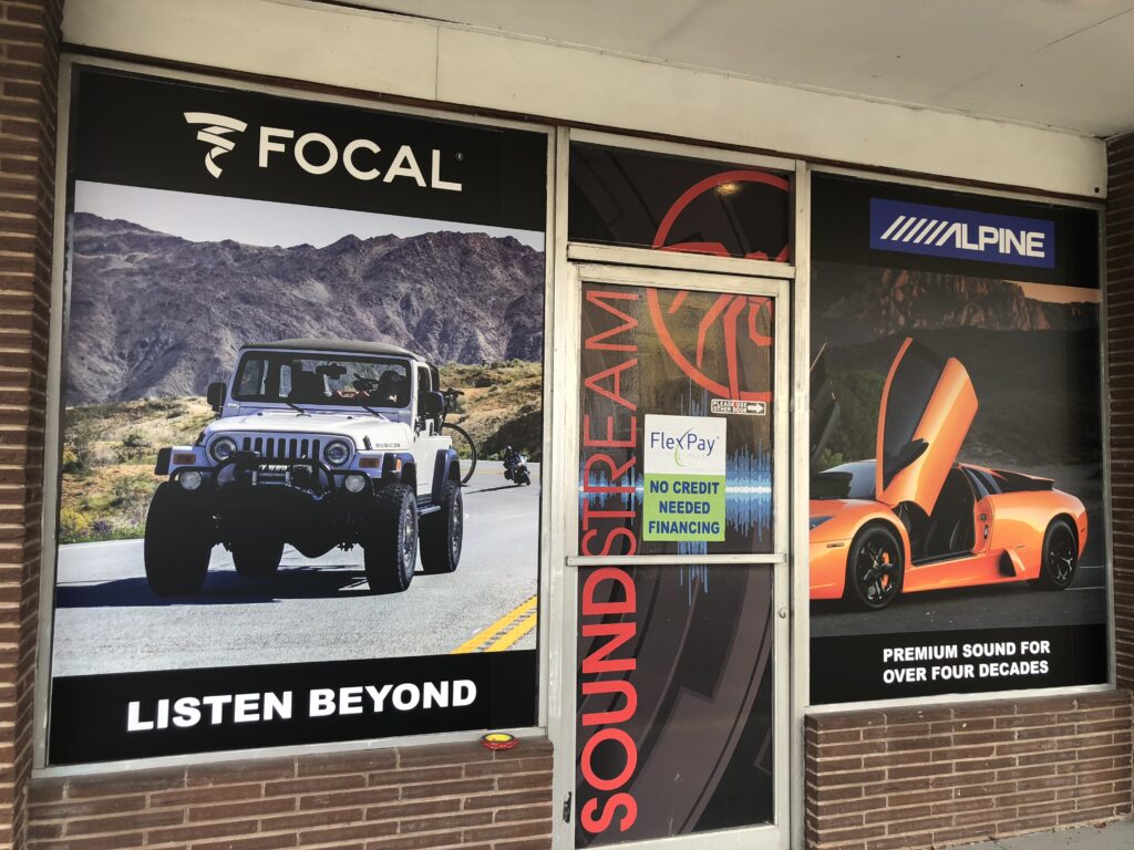 An example of Rockwood window decals from NW Signs & Apparel