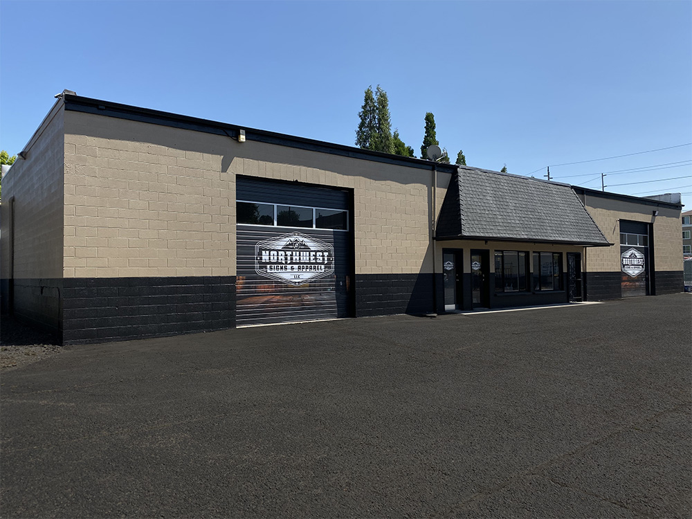 Our Happy Valley custom printing services shop location in Gresham
